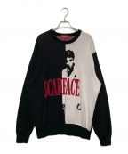 SUPREMEシュプリーム）の古着「Scarface Sweater」｜ブラック×ホワイト