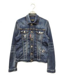 DSQUARED2（ディースクエアード）の古着「ダメージ加工デニムジャケット」｜インディゴ