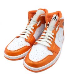 NIKE（ナイキ）の古着「AIR JORDAN 1 MID (エアジョーダン1 ミッド)」｜オレンジ×ホワイト