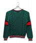 GUCCI (グッチ) Vネックーブルニット グリーン サイズ:S：28000円