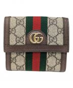 GUCCIグッチ）の古着「Wホック財布」｜グレー