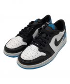 NIKEナイキ）の古着「NIKE WMNS AIR JORDAN 1 LOW OG WHITE/DARK POWDER BLUE/BLACK/スニーカー」｜ブルー×ブラック