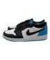 NIKE (ナイキ) NIKE WMNS AIR JORDAN 1 LOW OG WHITE/DARK POWDER BLUE/BLACK/スニーカー ブルー×ブラック サイズ:26.5 未使用品：15800円