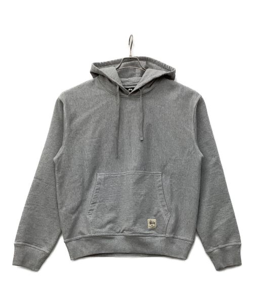 stussy（ステューシー）stussy (ステューシー) コントラストスティッチラベル フード グレー サイズ:L 未使用品の古着・服飾アイテム