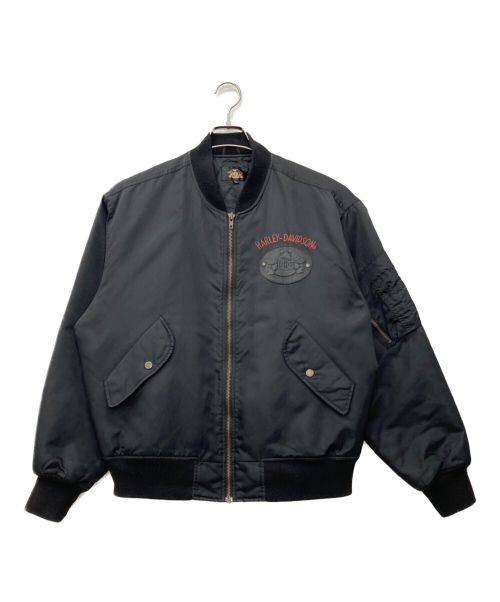 HARLEY-DAVIDSON（ハーレーダビッドソン）HARLEY-DAVIDSON (ハーレーダビッドソン) フライトジャケット ブラック サイズ:XLの古着・服飾アイテム