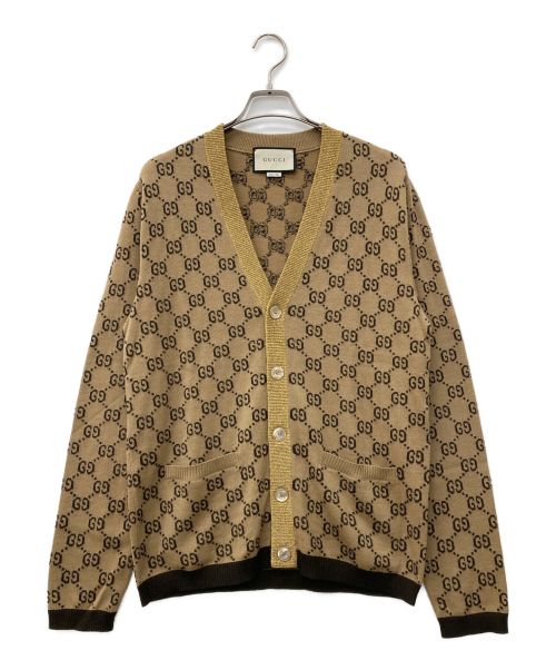 GUCCI（グッチ）GUCCI (グッチ) ニットカーディガン ブラウン サイズ:Мの古着・服飾アイテム