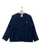 DANTONダントン）の古着「FLEECE COLLARLESS JACKET」｜ネイビー