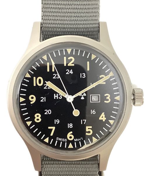 Naval watch swiss（ナバルウォッチスイス）Naval watch swiss (ナバルウォッチスイス) ミリタリーウォッチ ブラックの古着・服飾アイテム