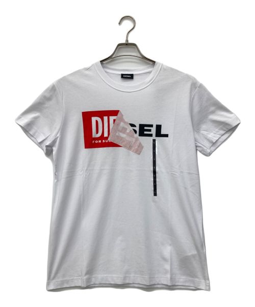 DIESEL（ディーゼル）DIESEL (ディーゼル) カットソー ホワイト サイズ:L 未使用品の古着・服飾アイテム