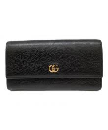 GUCCI（グッチ）の古着「ダブルG レザー コンチネンタルウォレット」｜ブラック