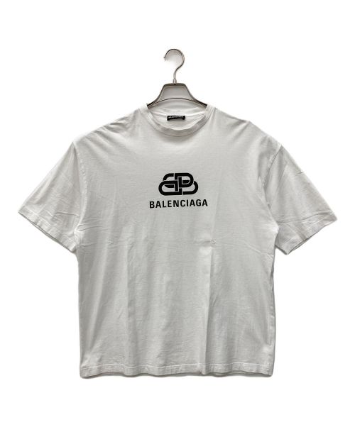 BALENCIAGA（バレンシアガ）BALENCIAGA (バレンシアガ) BBロゴプリントTシャツ ホワイト サイズ:Мの古着・服飾アイテム