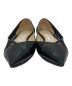 中古・古着 JIMMY CHOO (ジミーチュウ) SAIA FLAT ブラック サイズ:37：10000円