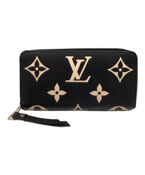 LOUIS VUITTON（ルイ ヴィトン）LOUIS VUITTON (ルイ ヴィトン) バイカラーモノグラムアンプラント ジッピーウォレット ブラックの古着・服飾アイテム