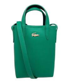 LACOSTE（ラコステ）の古着「アンナ プチピケリバーシブルショルダー2WAYバッグ」｜グリーン