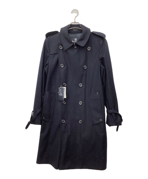 Aquascutum（アクアスキュータム）Aquascutum (アクアスキュータム) ウールトレンチコート ネイビー サイズ:38 未使用品の古着・服飾アイテム