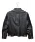 BURBERRY BLACK LABEL (バーバリーブラックレーベル) シープレザーシングルライダースジャケット ブラック サイズ:М：27000円