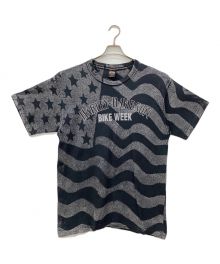 HARLEY-DAVIDSON（ハーレーダビッドソン）の古着「USA Flag T」｜ブラック×グレー