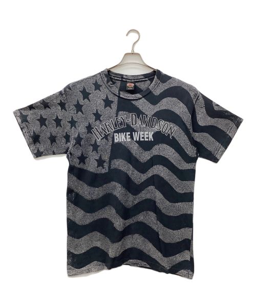 HARLEY-DAVIDSON（ハーレーダビッドソン）HARLEY-DAVIDSON (ハーレーダビッドソン) USA Flag T ブラック×グレー サイズ:Lの古着・服飾アイテム