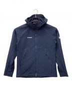 MAMMUTマムート）の古着「Macun 2.0 SO Hooded Jacket（マクン 2.0 ソフトシェル フーデッド ジャケット）」｜ネイビー