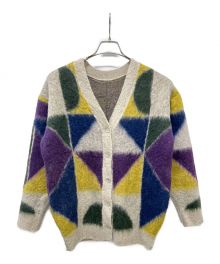 AMeLIE（アメリ）の古着「COLOR BLOCK OVER KNIT CARDIGAN」｜マルチカラー