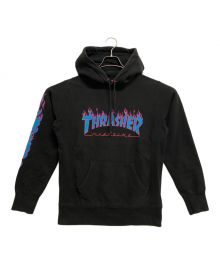 SUPREME×THRASHER（シュプリーム×スラッシャー）の古着「プルオーバーパーカー」｜ブラック