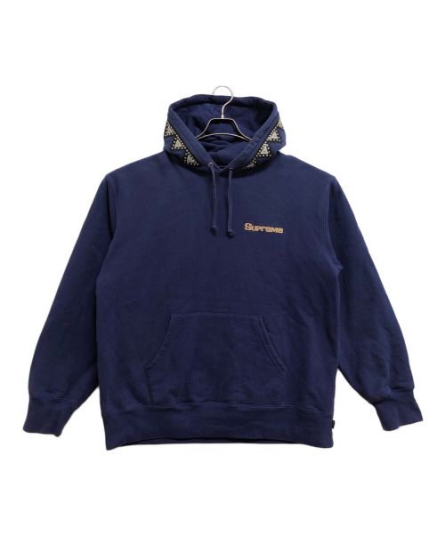 SUPREME（シュプリーム）SUPREME (シュプリーム) Pharaoh Studded Hooded Sweatshirt ネイビー サイズ:SIZE Lの古着・服飾アイテム