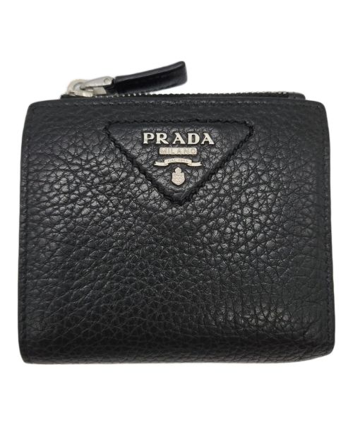 PRADA（プラダ）PRADA (プラダ) 2つ折り財布 ブラック サイズ:下記参照の古着・服飾アイテム