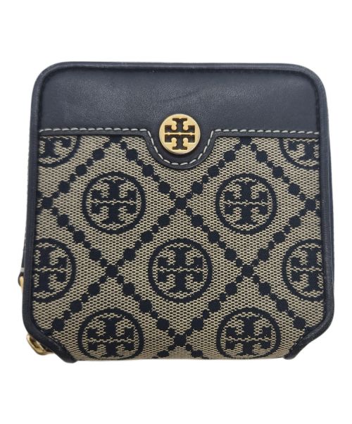 TORY BURCH（トリーバーチ）TORY BURCH (トリーバーチ) 2つ折り財布 ネイビーの古着・服飾アイテム