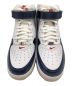 NIKE (ナイキ) ハイカットスニーカー　AIR FORCE 1 MID QS ホワイト×ネイビー サイズ:27.5cm：10000円