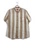 SUPREME（シュプリーム）の古着「半袖リネンシャツ／Wide Stripe Shirt」｜ベージュ×ブラウン