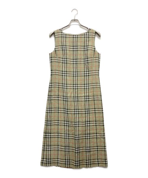 BURBERRY LONDON（バーバリーロンドン）BURBERRY LONDON (バーバリーロンドン) ノースリーブワンピース グリーン【6】 サイズ:SIZE 40の古着・服飾アイテム