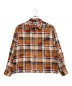 A BATHING APEアベイシングエイプ）の古着「A Bathing Ape Bleached Bape Check Zip Shirt/ジップジャケット」｜マルチカラー