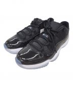 NIKEナイキ）の古着「スニーカー　NIKE　AIR JORDAN 11 RETRO LOW BLACK AND VARSITY ROYAL SPACE JAM」｜ブラック