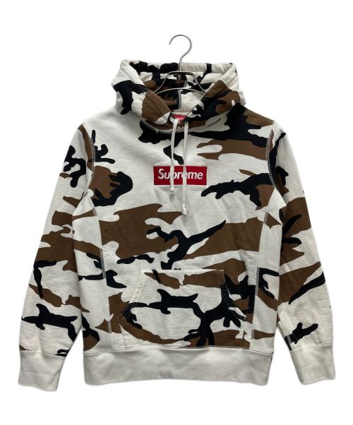 SUPREME（シュプリーム）SUPREME (シュプリーム) Box Logo Hooded Sweatshirt Brown Camo/プルオーバーパーカー ホワイト×ブラウン サイズ:SIZE Sの古着・服飾アイテム