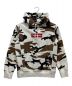 SUPREME（シュプリーム）の古着「Box Logo Hooded Sweatshirt Brown Camo/プルオーバーパーカー」｜ホワイト×ブラウン