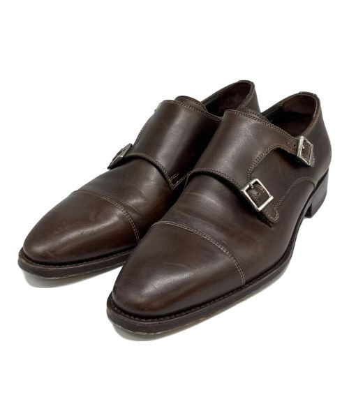 Santoni（サントーニ）Santoni (サントーニ) ダブルモンクストラップシューズ ブラウン サイズ:5 1/2の古着・服飾アイテム