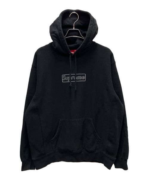 SUPREME（シュプリーム）Supreme (シュプリーム) kaws chalk logo hooded sweatshirt ブラック サイズ:SIZE Lの古着・服飾アイテム