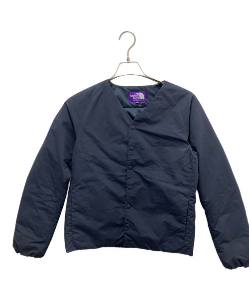 THE NORTHFACE PURPLELABEL（ザ・ノースフェイス パープルレーベル）THE NORTHFACE PURPLELABEL (ザ・ノースフェイス パープルレーベル) ノーカラーダウンジャケット/Down Cardigan ネイビー サイズ:Mの古着・服飾アイテム