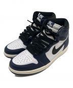 NIKEナイキ）の古着「IR JORDAN 1 RETRO HIGH OG MIDNIGHT」｜ホワイト×ネイビー