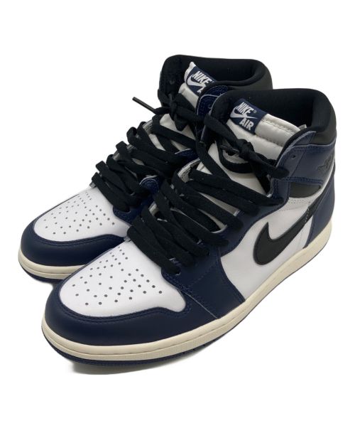 NIKE（ナイキ）NIKE (ナイキ) IR JORDAN 1 RETRO HIGH OG MIDNIGHT ホワイト×ネイビー サイズ:8.5の古着・服飾アイテム