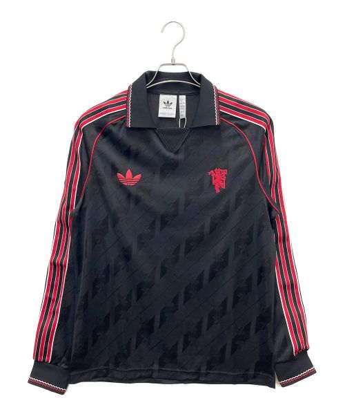 adidas（アディダス）adidas (アディダス) マンチェスター・ユナイテッド LIFESTYLER LSジャージー ブラック サイズ:XLの古着・服飾アイテム