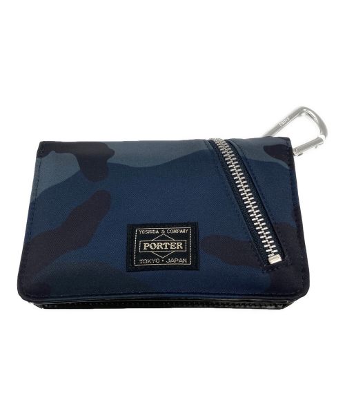 PORTER（ポーター）PORTER (ポーター) BILL WOODLAND CAMO WALLET ネイビーの古着・服飾アイテム