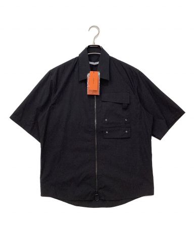 【中古・古着通販】LIBERUM (リベルム) S/Sジップシャツ ブラック