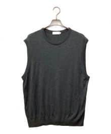 Graphpaper（グラフペーパー）の古着「HIGH GAUGE KNIT VEST」｜グレー