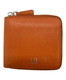 dunhill（ダンヒル）の古着「ラウンドファスナー2つ折り財布」｜オレンジ