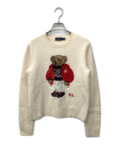 POLO RALPH LAUREN（ポロ・ラルフローレン）POLO RALPH LAUREN (ポロ・ラルフローレン) ポロベアニット アイボリー サイズ:Mの古着・服飾アイテム