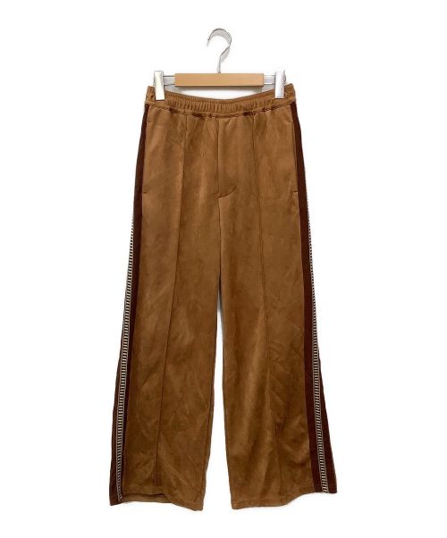 SASQUATCHfabrix.（サスクワッチファブリックス）SASQUATCHfabrix. (サスクワッチファブリックス) FAUX SUEDE FLARE SILHOUETTE TRACK PANTS ブラウン サイズ:Sの古着・服飾アイテム