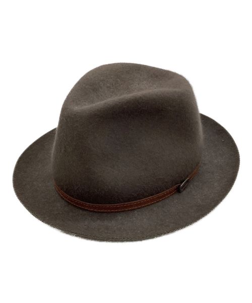 BORSALINO（ボルサリーノ）BORSALINO (ボルサリーノ) ラビットフェルトハット ブラウン サイズ:60の古着・服飾アイテム