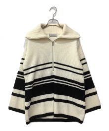 WRAPINKNOT（ラッピンノット）の古着「OVERSIZE BORDER KNIT」｜ベージュ×ブラック