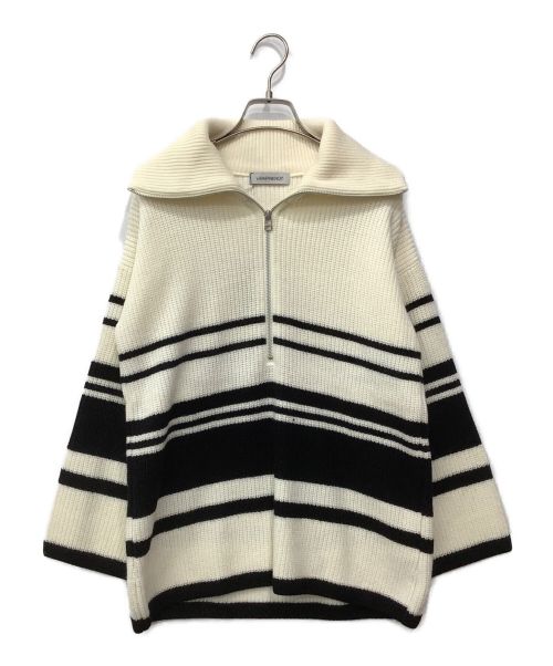 WRAPINKNOT（ラッピンノット）WRAPINKNOT (ラッピンノット) OVERSIZE BORDER KNIT ベージュ×ブラック 未使用品の古着・服飾アイテム